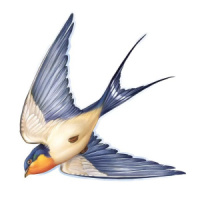 Вырубная фигурка 31*35см "Ласточка"