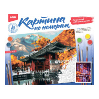 Картина по номерам на картоне 40*50см "Ночной дождь"