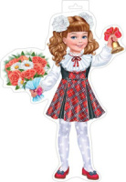 Плакат фигурный 35*40см "Девочка с колокольчиком"