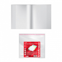 Набор обложек для тетрадей и дневн. (212х395мм) с клеевым краем  (10шт), прозрачные