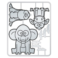 Трафарет витражный "Слон и компания"