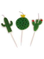 Свечи для торта "Кактусы" на длинных пиках 5шт