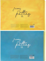 Альбом А4 48л гребень "Котики с колокольчиками"