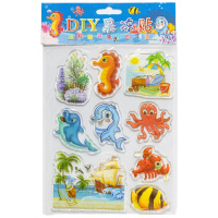 Набор наклеек гелевые "Ассорти" 15*20см 6 стикеров