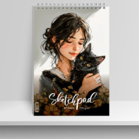 Скетчбук А4  40л., гребень, 120гр/м2 "Нежность"