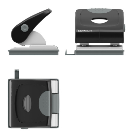 Дырокол EK Elegance 30 лист, металл, черный