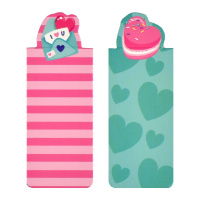 Набор закладок магнитных  4шт., "Сердце" 30*60мм