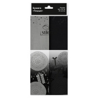 Бумага "Тишью" 50*70 см 10л., черный/серый