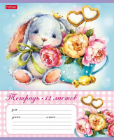 Тетрадь А5 12л кл. Hatber "МимиЛапки" тисн., белизна 98%