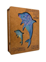 Пазлы фигурные 92 элемента 2шт 168*80мм, 260*120мм "Дельфины"