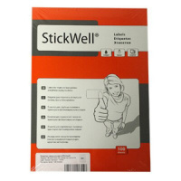 Этикетки самокл. StickWell лист А4, 48,5х16,9мм, белые, 100 листов, 64 эт/л