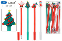 Ручка шар. "Новогодние" синяя