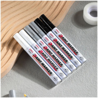 Маркер краска 2мм СЕРЕБРО