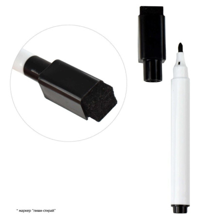 Доска магнитно-маркерная 19*22 см "Кот с мороженым" в наборе 1 маркер