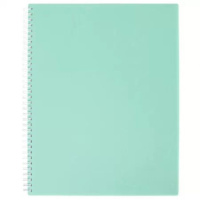 Тетрадь А4  80л кл. гребень Hatber "NEWtone PASTEL Мята" пласт.обл., многоуровн.перфор., глянц.лам.