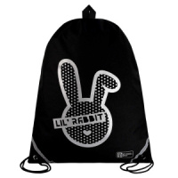 Мешок для обуви 1 отд, 360*480 светоотр. "Серебряный зайчик" петля