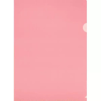 Папка уголок А4 прозр. плотн. 0,18мм красная