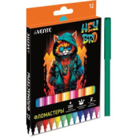 Фломастеры  12цв "deVENTE. Hey Bro", вент.колпачок картон