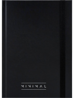 Блокнот А5 7БЦ  72л "Классический черный" в точку, мат.лам., резинка