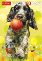 Пазлы МАКСИ 30 элементов  210*290мм.  "Веселый щенок"