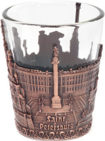 Стопка "Санкт-Петербург" с мет.подставкой медь