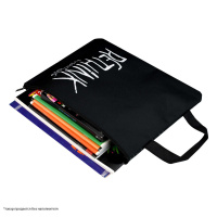 Папка А4 (330*250) с ручкой, молния, ткань "Переосмысли!"