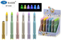 Ручка шариковая "Ракета" синяя, с фонариком*