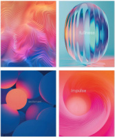 Тетрадь А5 48л кл. Полином "Sensore Design" софт-тач, 4 дизайна