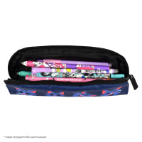 Пенал-косметичка (200*65*55) молния, ткань "Коты"