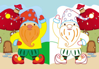 Раскраска - двойняшка "В гостях у гномика" ф.А5   16стр.