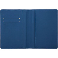 Обложка для паспорта "Герб " кожзам, поролон,термо тиснение,3отд.д/визиток, синий