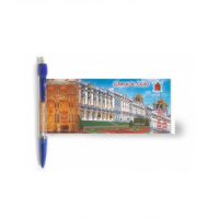 Ручка сувенирная шар. "Царское село" синяя