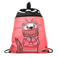 Мешок для обуви 1 отд, 360*480, карман, светоотр. "Хорек"