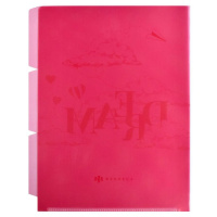 Папка уголок 3-х уровн. А4 "Мечтай" 220*310мм, пластик