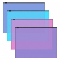 Конверт на молнии А4 полупрозрачный Fizzy Vivid, ассорти