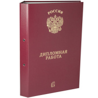 Папка д/дипломных работ А4, без бумаги, НА БОЛТАХ мет, 2отв. красная