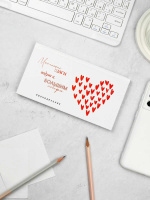 Планинг недат. 171*93мм  64л., 7БЦ "Мотивирующие сердечки" мат.лам., выб.УФ-лак