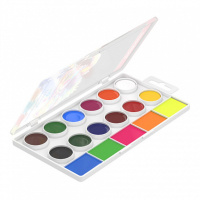 Акварельные краски 17цв. ErichKrause НЕОН, б/к, с увеличенными кюветами