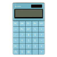 Калькулятор  12 разр. Deli Nusign настольный, голубой
