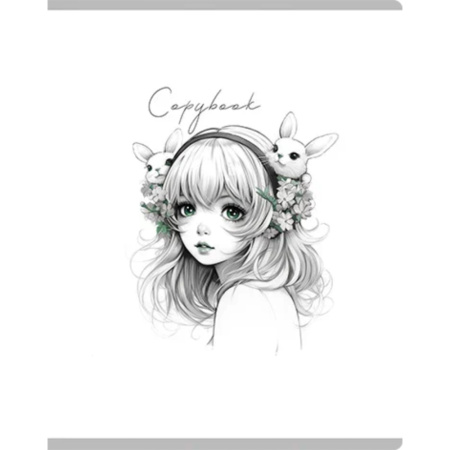 Тетрадь А5 48л кл. Альфа-Тренд "Имба-леди" твин УФ-лак, белизна 100%