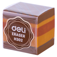 Ластик Deli 35*35*35 мм, ассорти