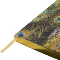 Ежедневник недат. А5 128л., мягк.пер., иск.кожа "Fauna. Павлины" ляссе