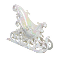 Подвесное украшение 14см "Зима" пластик, 3 дизайна, перламутр