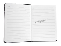 Блокнот А5 7БЦ 168л "Total Black. Black 1" лин., мат.лам.