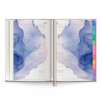 Еженедельник дат. 2025г, А6+  96л., кожзам., мягк.пер. "Буйвол Пепельно-розовый" тисн. фольг., ляссе