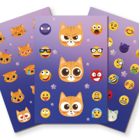 Альбом наклеек А6 6 лист. "100 наклеек. Кот и смайлы" Альбом наклеек А6 6 лист. "100 наклеек. Кот и смайлы"