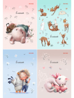 Блокнот А6  24л скоба "Пастельные животные" клетка