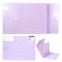 Папка  6 отд. на кнопке, Pastel сиреневая