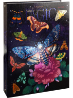 Тетрадь А5 120л кл. на кольцах Проф-Пресс "Мотыльки и цветок" твин-лак, хол.фольга, белизна 100%