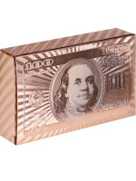 Карты игральные 54шт,  "Банкнота" пластик, черная рубашка